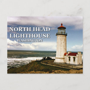 Faro de la cabeza del norte, postal de Washington