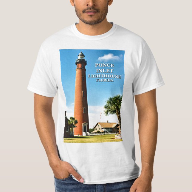 Faro de la entrada de Ponce de León, camiseta de (Anverso)