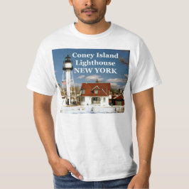 Faro de la isla Coney, camiseta de Nueva York