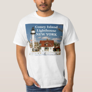 Faro de la isla Coney, camiseta de Nueva York