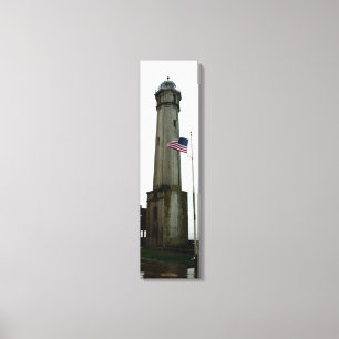 Faro de la isla de Alcatraz y lienzo vertical con 