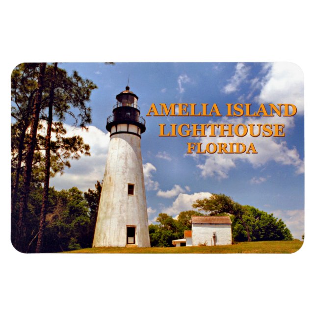 Faro de la isla de Amelia, imán Florida Flexi (Horizontal)