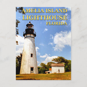 Faro de la isla de Amelia, postal de Florida