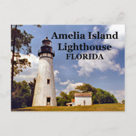 Faro de la isla de Amelia, postal de Florida