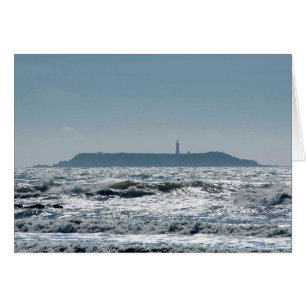 Faro de la isla de destrucción desde la playa de R