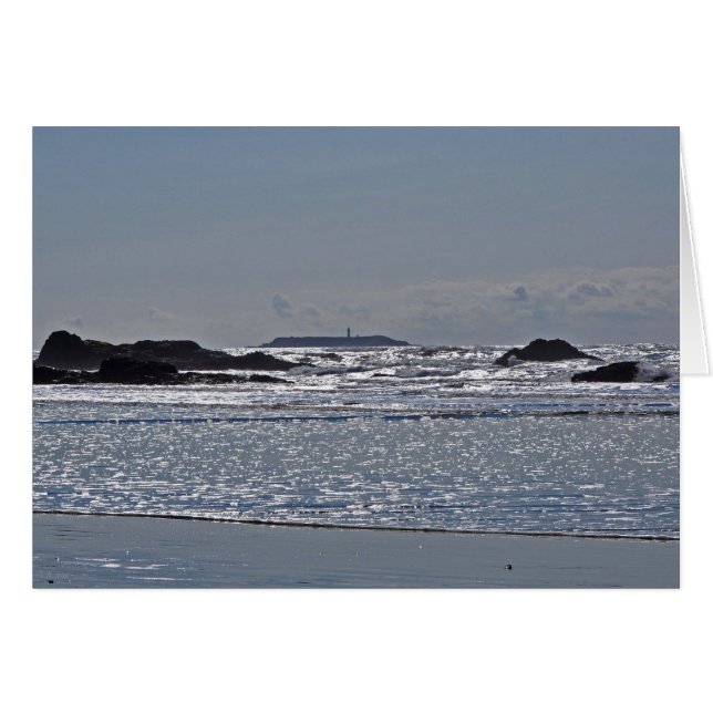 Faro de la isla de destrucción desde la playa de R (Anverso (Horizontal))
