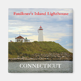 Faro de la isla de Faulkner, imán de Connecticut