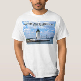 Faro de la isla de la cabra, camiseta de Rhode Isl