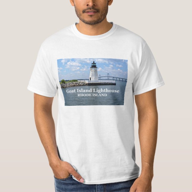 Faro de la isla de la cabra, camiseta de Rhode Isl (Anverso)