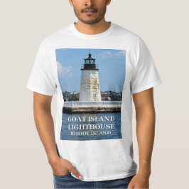 Faro de la isla de la cabra, camiseta de Rhode Isl