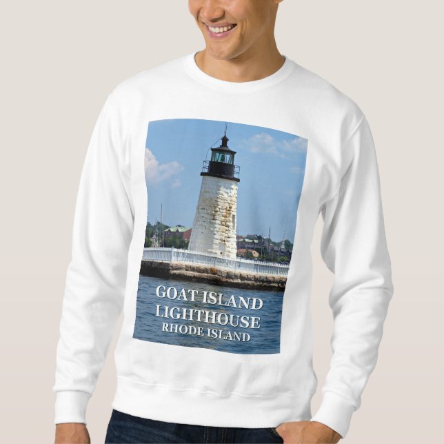 Faro de la isla de la cabra, sudadera de Rhode Isl (Anverso)