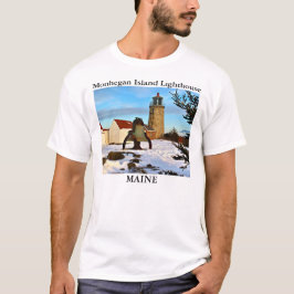 Faro de la isla de Monhegan, camiseta de Maine