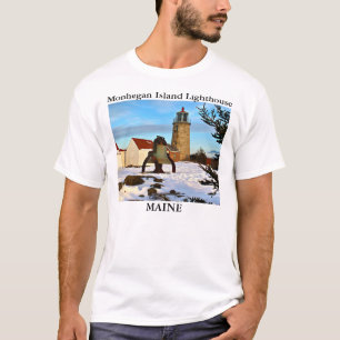 Faro de la isla de Monhegan, camiseta de Maine