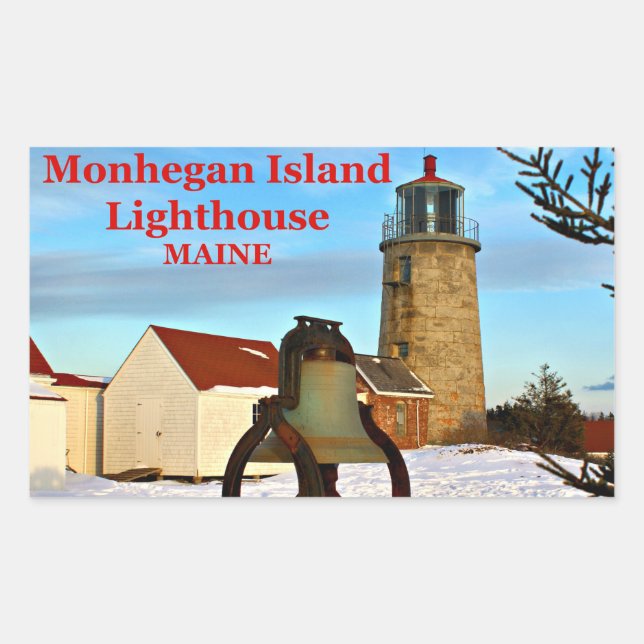 Faro de la isla de Monhegan, Pegatinas de Maine (Anverso)