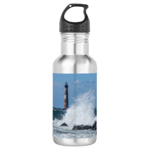 Faro de la isla de Morris Botella de Agua Splash