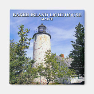 Faro de la isla de panadero, imán de Maine