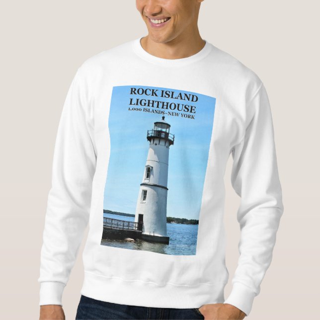 Faro de la Isla de Rock, sudadera de Nueva York (Anverso)