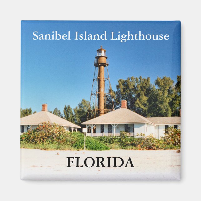 Faro de la isla de Sanibel, imán de Florida (Frente)