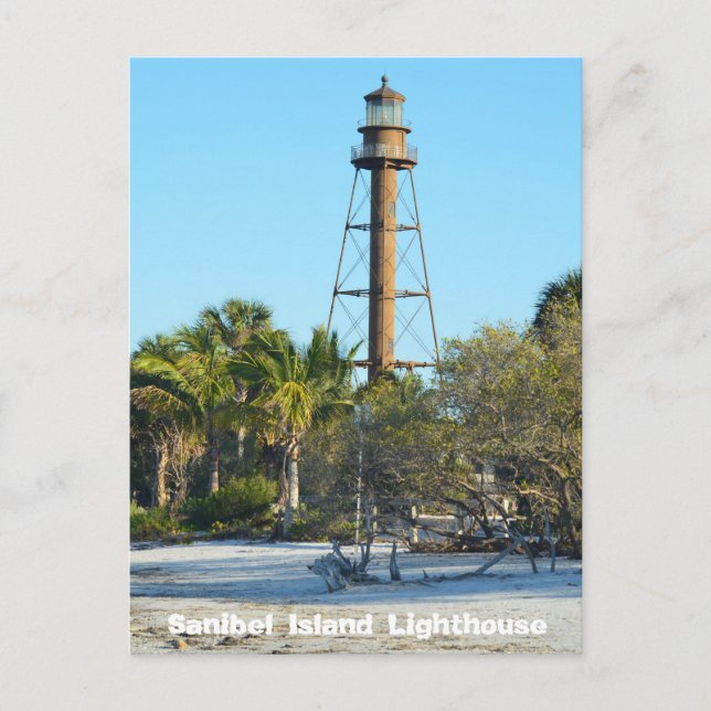 Faro de la isla de Sanibel - postal de Florida (Anverso)