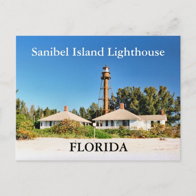 Faro de la isla de Sanibel, postal de Florida (Anverso)