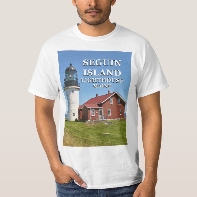 Faro de la isla de Seguin, camiseta Maine (Anverso)