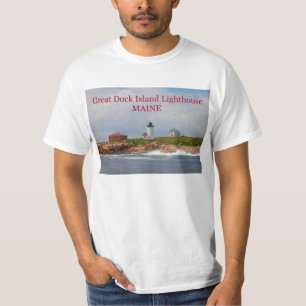 Faro de la isla del gran pato, camiseta de Maine