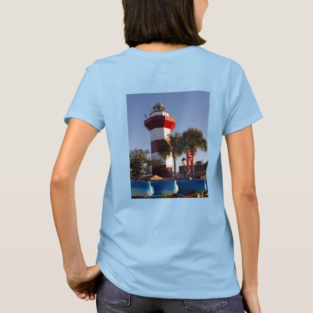 Faro de la isla Hilton Head y camiseta Anchor (Reverso)