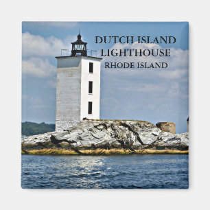 Faro de la isla holandesa, imán de Rhode Island