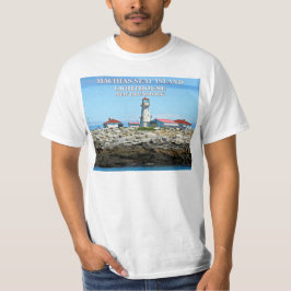Faro de la isla Machias Seal, camiseta de Nueva Br