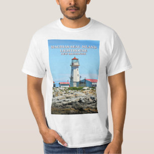 Faro de la isla Machias Seal, camiseta de Nueva Br