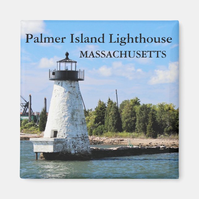 Faro de la isla Palmer, imán de Massachusetts #2 (Frente)