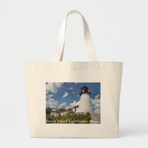 Faro de la isla quemada, bolsa de Maine Tote