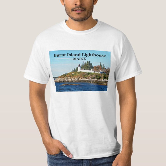 Faro de la isla quemada, camiseta de Maine (Anverso)