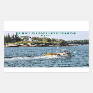 Faro de la isla quemada, Pegatinas de Maine