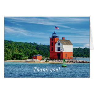 Faro de la isla redonda Gracias Notecard
