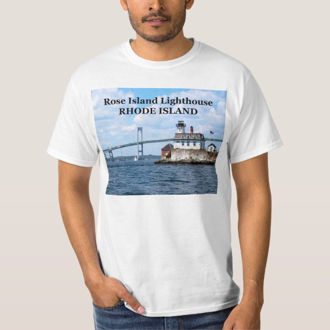 Faro de la isla Rosa, camiseta de la isla Rhode (Anverso)