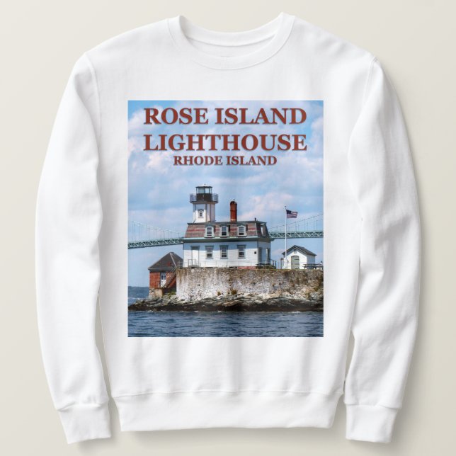 Faro de la isla Rosa, sudadera de Rhode Island (Anverso del diseño)