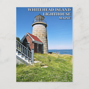 Faro de la isla Whitehead, postal de Maine