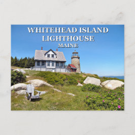 Faro de la isla Whitehead, postal de Maine