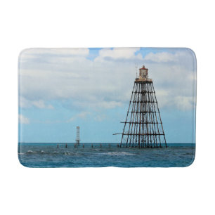 Faro de la llave de arena, alfombra de baño de Flo