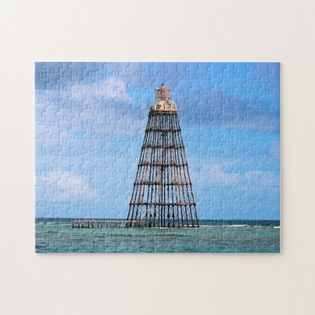 Faro de la llave de arena, rompecabezas de Florida (Horizontal)