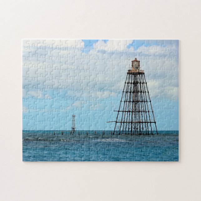 Faro de la llave de arena, rompecabezas de Florida (Horizontal)