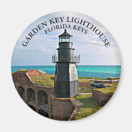 Faro de la llave del jardín, imán redondo de FL