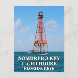 Faro de la Llave Sombrero, postal de Florida
