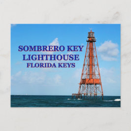 Faro de la Llave Sombrero, postal de Florida