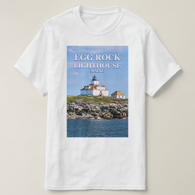 Faro de la roca del huevo, camiseta de Maine del (Diseño del anverso)