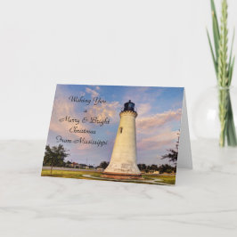 Faro de la tarjeta de Navidad de Mississippi
