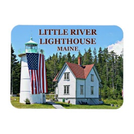 Faro de Little River, imán fotográfico Cutler Main