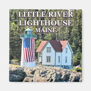 Faro de Little River, imán Maine