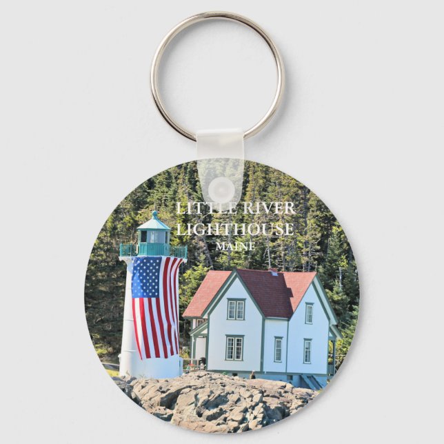 Faro de Little River, Maine Llavero (Anverso)
